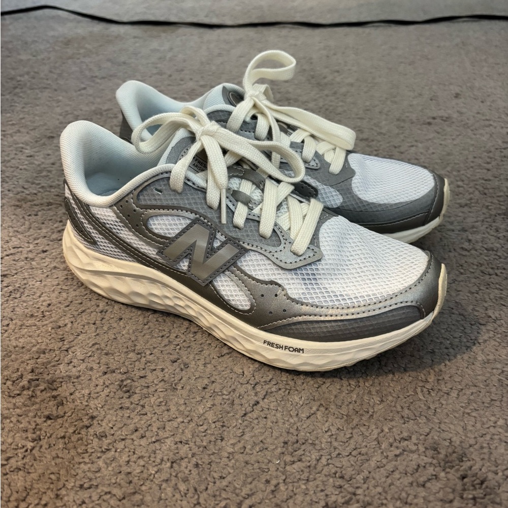 New Balance Men's Fresh Foam Running Sneakers - White & Gray